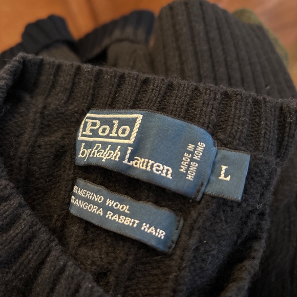Lot of 2 Men’s Polo Ralph Lauren Pullover Wool sweaters Size Large - Picture 6 of 7